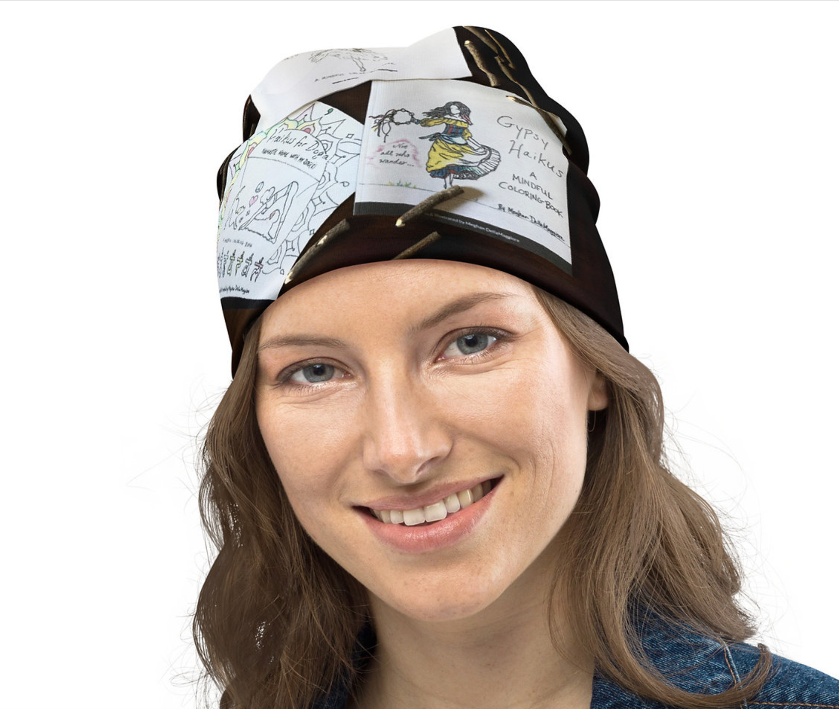 all-over print beanie