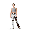 all-over print flare leggings