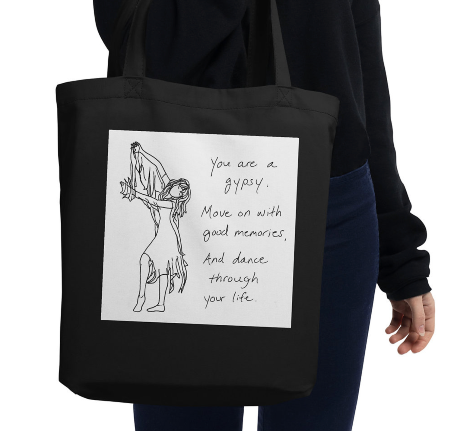 "i have only love" gypsy haiku eco tote bag | Not All Who Wander...